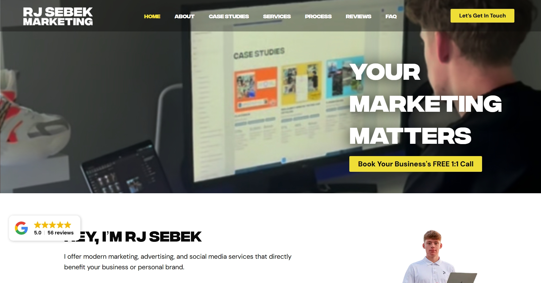 RJ Sebek Marketing website